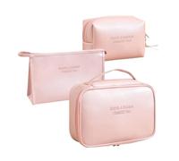 Ensemble de Pochettes Maquillage Lot de 3 Pochettes organisatrices Simili | Trousse De Toilette De pour vacances escapade w nd affaires hôtel camping plein air