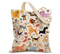 Ensemble de pochettes pour chiens Nymora : sac mort à motifs pour chiens, cadeau pour les amoureux des chiens et des animaux - sac à provisions réutilisable pour l'école, le travail, la plage