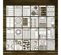 Ensemble De Pochoirs À Productivité Ultime Pour Journaux À Points, Modèles De Dessin À Faire Soi-Même, 24x