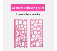 Ensemble de pochoirs de dessin de spirographe géométrique,modèle de peinture,règle,artisanat d'art créatif,jouet éducatif pour enfants,cadeau pour filles et garçons - Type 2pcs pink