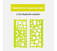 Ensemble de pochoirs de dessin de spirographe géométrique,modèle de peinture,règle,artisanat d'art créatif,jouet éducatif pour enfants,cadeau pour filles et garçons - Type 2pcs yellow
