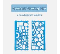 Ensemble de pochoirs de dessin de spirographe géométrique,modèle de peinture,règle,artisanat d'art créatif,jouet éducatif pour enfants,cadeau pour filles et garçons - Type 2pcs blue