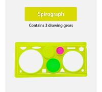 Ensemble de pochoirs de dessin de spirographe géométrique,modèle de peinture,règle,artisanat d'art créatif,jouet éducatif pour enfants,cadeau pour filles et garçons - Type 1pcs yellow