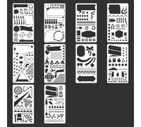 Ensemble de pochoirs en plastique pour personnaliser les planificateurs, les carnets de croquis, les carnets de scrapbooking et les journaux d ' art, modèle de pochoirs pour peinture en PET