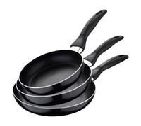San Ignacio Lot de 3 poêles en aluminium pressé pour induction Q3260 Noir 3 casseroles