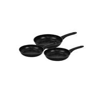Ensemble de poêles à frire forgées revêtement en marbre Noir 3 pièces Herzberg HG04746-BLK Herzberg