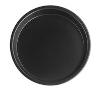 Ensemble de poêles à pizza en acier au carbone de 15,2 à 25,4 cm - Antiadhésives - Plat à micro-ondes rond pour croûte croustillante - Pour la maison, la cuisine, le restaurant - Noir (A)