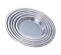 Ensemble de poêles à pizza en aluminium anodisé avec plusieurs tailles allant de 12,7 à 30,5 cm, avec ustensiles de cuisson ronds profonds et peu profonds pour différents types de pizza (20,3 cm)