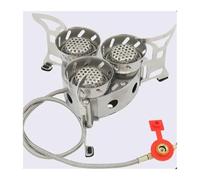 Ensemble de poêles d'extérieur: brûleur touristique Camping, ustensiles cuisine à gaz grande puissance, support poêle en acier inoxydable, Mini pliant(1Pcs Stove)