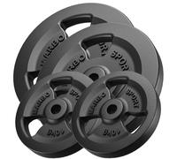 Ensemble de poids en fonte Tri-grip ø30 / 31 mm | 60 kg / 2 x 20 kg + 2 x 10 kg - Marbo Sport