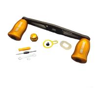 Ensemble de poignée de moulinet de pêche à bascule pour moulinets DAIWA et ABU avec bras droit étendu en fibre de carbone 8 x 5 mm ouverture du bras oscillant avec kit complet de matériel (main droite