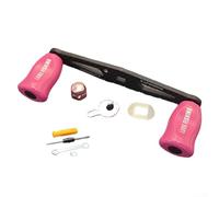 Ensemble de poignée de moulinet de pêche à bascule pour moulinets DAIWA et ABU avec bras droit étendu en fibre de carbone 8 x 5 mm ouverture du bras oscillant avec kit complet de matériel (main droite