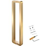 Ensemble de poignées de porte coulissante en verre - Kit complet avec barre de poussée double face pour porte de douche, patio et porte d'entrée