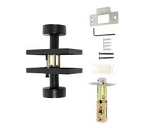 Ensemble de poignées de porte de passage en alliage avec finition mate et mécanisme de verrouillage à bouton rotatif