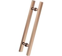Ensemble De Poignées De Porte en Acier Inoxydable, Poignée De Porte Poussée en Forme De H des Deux Côtés avec Tous Les Raccords D’Installation, Barre, Rose Gold, 80cm/31.5in-50cm