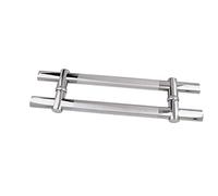 Ensemble de poignées de porte en verre réglables - Barre d'appui en acier inoxydable de 600 mm pour portes de douche, boutons de rechange de salle de bain, design durable et élégant