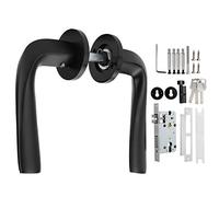 Ensemble de poignées de verrouillage à levier d'entrée, serrure de porte de sécurité réversible et robuste de haute qualité avec cylindre de serrure à clé lisse pour portes (Type I (réglable à gauche