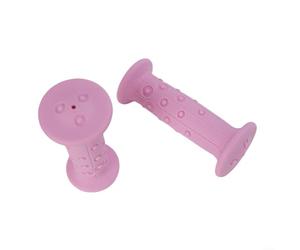 Ensemble de poignées pour guidon de vélo 18 mm, taille d'ouverture pour modèles BTWIN 14 16" 1 paire TRP caoutchouc conçue pour s'adapter aux extrémités de barre ronde de 19 mm (G133 paire rose)