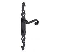 Ensemble de poignées pour porte intérieure - THIRARD - Coq à condamnation - carré 7 mm - entraxe 195 mm - laqué noir