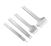 Ensemble De Poinçons À Cuir,Kit De 4 Emporte-Pièces À Dents Pour Travail Du Cuir - Outils En Acier Pour Atelier Maison Et Voyage
