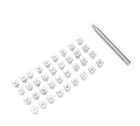 Ensemble de poinçons de timbres Alphabet et chiffres, Kit d'outils durables pour l'artisanat du cuir, bricolage (Alphanumeric 4mm)