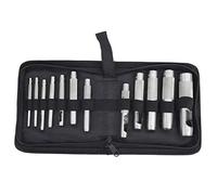 Ensemble de poinçons en acier au carbone pour cuir, 12 pièces, outils manuels de perçage pour ceintures, kit de poinçons à ciseau de 3 à 19 mm avec protection anti-corrosion profon