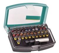 Wolfcraft Coffret d'embouts de vissage 2975000 - 32 pièces PH/PZ, fente, 6 pans - code couleur