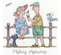 Ensemble de points de croix Heritage Aida "Creating Memories", modèle à compter, gymm1603-a, 16,5x15,5cm