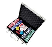 Ensemble de Poker avec Coffret,Accessoires De Fête Sans Dénomination - Set de Poker pour Jeu de Cartes | pour Joueurs Adultes Collectionneurs Organisateurs Maison Voyage Réunions Familiales Enterremen