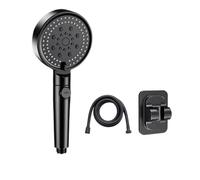 Ensemble de pomme de douche haute pression puissante - pomme de douche à main avec une installation facile - idéal pour la maison, la salle de gym, la salle de bain de l'hôtel - Black 2M