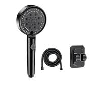 Ensemble de pomme de douche haute pression puissante - pomme de douche à main avec une installation facile - idéal pour la maison, la salle de gym, la salle de bain de l'hôtel - Black 2M