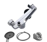Ensemble de pommeau de douche de salle de bain - Remplisseur de baignoire mural - Avec mitigeur en laiton - Pour eau chaude et froide - Facile à utiliser - Cascade - Robinet de baignoire