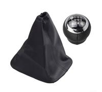Ensemble de pommeau de levier de vitesse et de soufflet compatible avec Toyota Corolla 2007-2013, couvercle de bouton de vitesse automatique en plastique ABS et cuir, accessoires intérieurs noirs (6