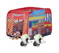 ensemble de pompiers 3 pièces, tente de jeu, 2 casques enfants, tente intérieure et extérieure, dès 3 ans, multicolore