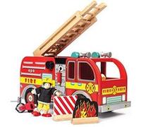 Le Toy Van – Camion de pompiers en bois – Set de jeu avec figurine et accessoires – 3 ans+