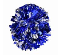 Ensemble de pompons de pom-pom girl professionnels, accessoires d'équipe de danse portables, pompons doux et brillants pour jeux de sport, rallyes Pep, plastique multicolore 29 cm (bleu + argent)