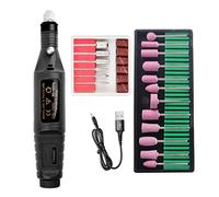 Ensemble de Ponceuse en Plastique éLectrique Mini Perceuse éLectrique Outil de PonçAge Outil éLectrique pour Ongles