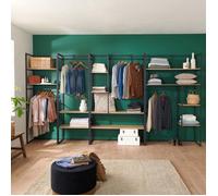 Ensemble de portants vêtements bois et métal ASHTON - Lot de 4