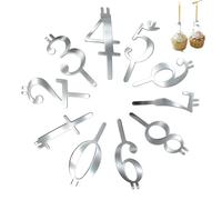 Ensemble de Porte-Bougies Chiffres | Décoration de gâteau en Forme de Chiffre | Support de Bougie Chiffre pour gâteau Anniversaire | pour Hommes, Femmes, Adolescents, Jeunes, Amis