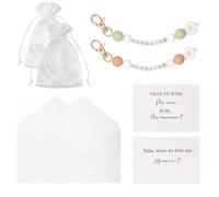 Ensemble De Porte-Clés À 2 Lettres, Petite Décoration De Perles De Marguerite, Style Rétro Littéraire, Cadeaux Personnalisés Personnalisés.