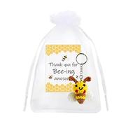 Ensemble de porte-clés en forme d'abeille, cartes de remerciement pour porte-clés au crochet, bijoux décoratifs et pendentifs festifs pour la fête de remise des diplômes, anniversaire de retraite