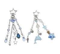 Ensemble De Porte-Clés pour Femmes 2 Pièces, Porte-Clés Étoile Y2K, Accessoires Étoiles Y2K, Accessoires Esthétiques pour Femmes, Porte-Clés De Mode pour Femmes