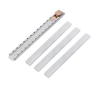 Ensemble de Porte-crayons en Stéatite, 4 Pièces Crayons Plats en Ardoise Blanche Ensemble, Craie de Soudage Professionnelle pour Soudeurs et Textiles