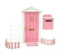Ensemble de porte de fée miniature - Mini décoration extérieure, accessoires de jardin de fées mignonnes | Entrée de maison miniature 1:12, accessoire de scène de porte enchanté, ornement de jardin