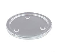 Ensemble de porte-dessous de verre transparent - Assiettes à bougies rondes et dessous de verre pour décoration d'intérieur, organisation de table et style d'événement - 10 cm ou 13 cm de diamètre