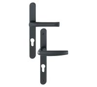Ensemble de porte-fenêtre plaque étroite Atlanta 113KH/300LMSGL/1530 HOPPE Noir mat Clé i Entr.70 - ép.78-87 - 3597640