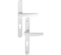 Ensemble de porte-fenêtre plaque étroite Atlanta 113KH/300LMSGL/1530 HOPPE Saillie réduite 195mm Blanc 9016 Clé i Entr.70 C.7 - ép.78/87 - 3309311 Blanc G