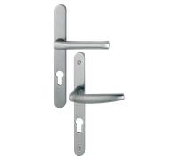 Ensemble de porte-fenêtre plaque étroite Atlanta 113KH/300LMSGL/1530 HOPPE Saillie réduite 195mm Clé i Ent.70 C.7 Asp.inox F9 - 78/87 - 3529129