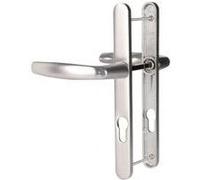 Ensemble de porte-fenêtre plaque étroite Atlanta 1530/300LFSGL HOPPE Argent F1 Clé i - ép.58/67 vis bois 4x20 - 3342487 G