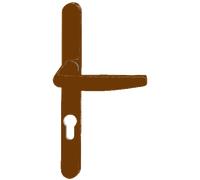 Ensemble de porte-fenêtre plaque étroite Atlanta HOPPE Saillie réduite 70 Clé i ép.68/77 marron 8003 - 3309468